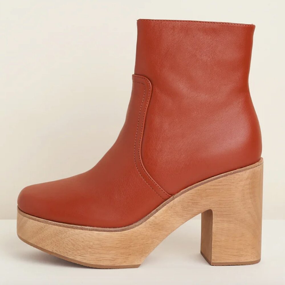 Charlotte Stone Paz in Sienna Clog Boot Size 10